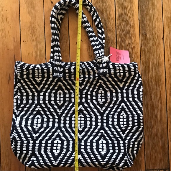 Bohemian Geometric Black/White Tote - Picture 4 of 8